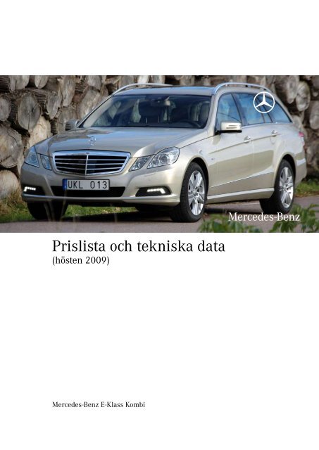 Prislista och tekniska data - Mercedespress.info
