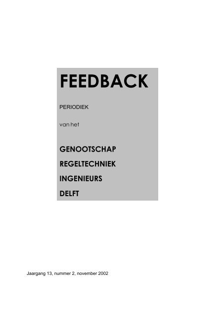 Download GRID Feedback 2002 No.2 - Delft Center for Systems and ...