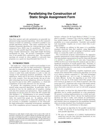 Parallelizing the Construction of Static Single Assignment Form