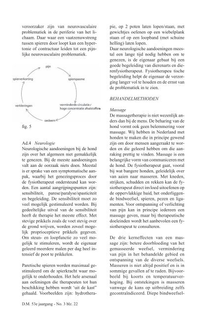 de dierfysiotherapie in Nederland - Diergeneeskundig Memorandum