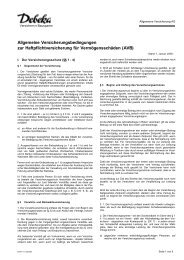 Allgemeine Versicherungsbedingungen Fur Die Private Debeka