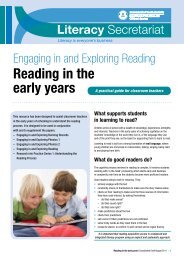 Reading in the early years - Department for Education and Child ...