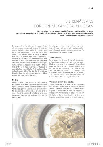 en renässans för den mekaniska klockan - DECO Magazine - The ...