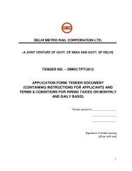 tender document - Delhi Metro Rail Corporation