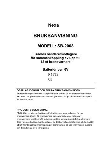BRUKSANVISNING - Deltaco