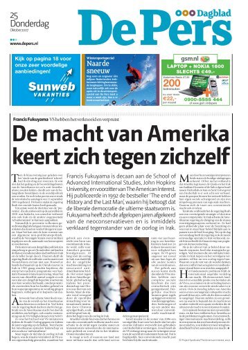 De macht van Amerika keert zich tegen zichzelf - De Pers