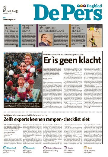Zelfs experts kennen rampen-checklist niet - De Pers