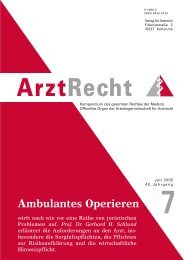 Prof. Dr. Gerhard H. Schlund - Arztrecht