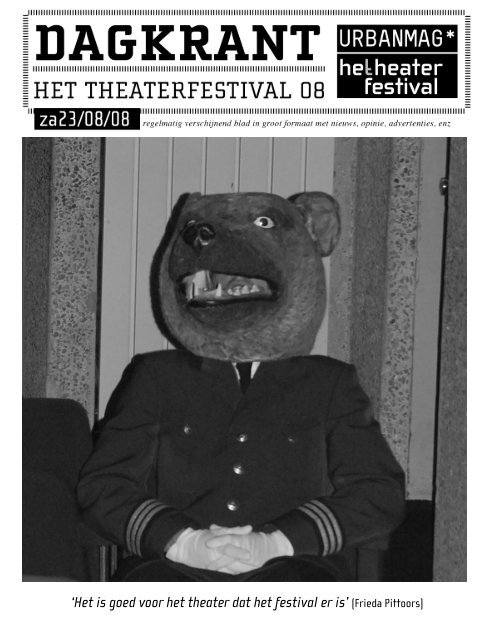 Dagkrant 1 - Het Theaterfestival - deSingel