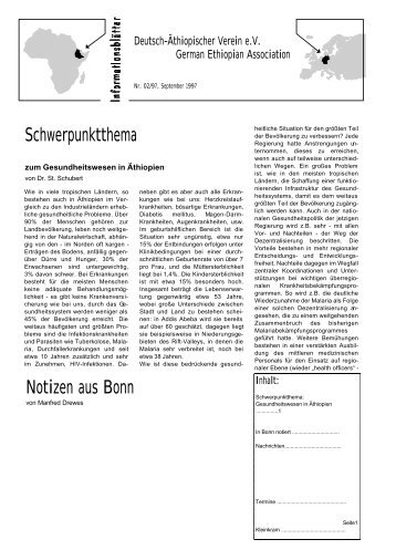 02/97 Gesundheitswesen in Äthiopien (18 S., 115 kB) - Deutsch ...