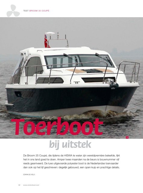 Motorboot test Broom 35 Coupe - De Vaart Yachting