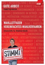 Leitfaden Betriebsratswahl - Vereinfachtes Wahlverfahren - DGB