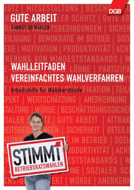 Leitfaden Betriebsratswahl Vereinfachtes Wahlverfahren Dgb