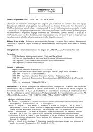 CV - DGDR - CNRS