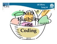 NED Eligibility and Coding Power Point