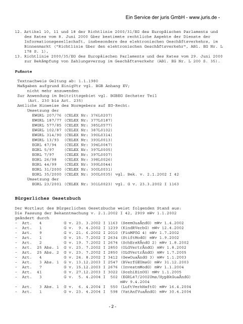 Bürgerliches Gesetzbuch - DIAG - MAV Freiburg