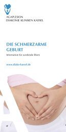 Flyer schmerzarme Geburt - Diakonie-Kliniken Kassel