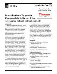 Determination of Organotin Compounds in Sediments Using - Dionex