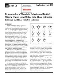 Determination of Phenols in Drinking and Bottled Mineral ... - Dionex