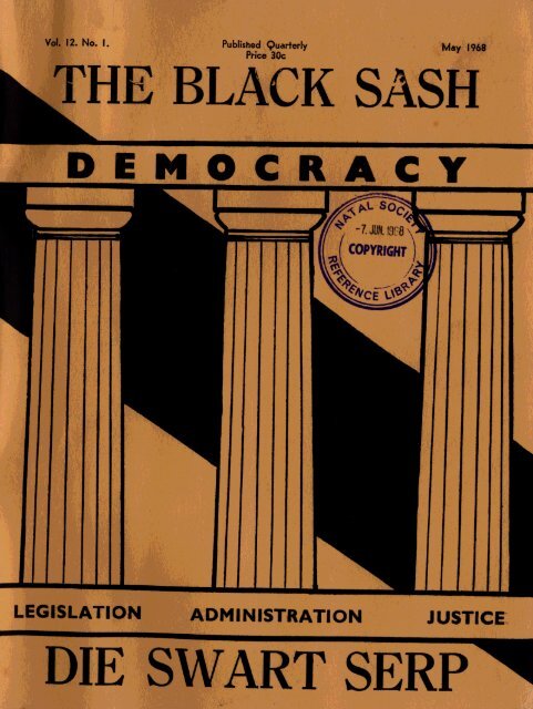 The Black Sash/Die Swart Serp Volume 12 Number 1 May ... - DISA