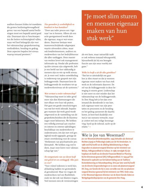 Lees het interview met Jos van Wesemael - Divosa