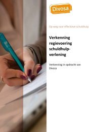 Verkenning regievoering schuldhulpverlening - Divosa