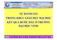 Tự đánh giá trong kiểm định chất lượng giáo dục đại học