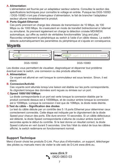 5 / 8-Port GiGabit DesktoP switch DGS-1005D / DGS-1008D - D-Link