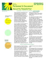 Personnel & Document Security Newsletter - USDA | Departmental ...
