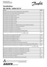 Handleiding BA 168 NL - editie 02/10 - Bauer Gear Motor