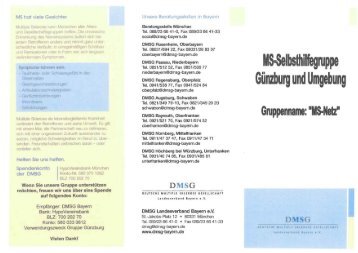 Flyer MS-Selbsthilfegruppe Günzburg - Deutsche Multiple Sklerose ...