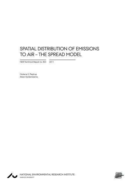 Spatial distribution of emissions to air - the SPREAD model