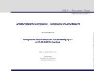 arbeitsrechtliche compliance – compliance im Arbeitsrecht - Deutsch ...