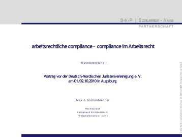 arbeitsrechtliche compliance – compliance im Arbeitsrecht - Deutsch ...