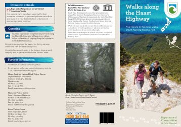 Walks along the Haast Highway brochure - Department of ...