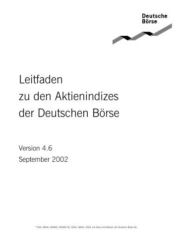 Leitfaden zu den Aktienindizes der Deutschen Börse