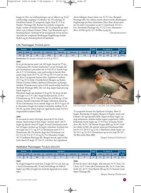 2005 og 2006 - Dansk Ornitologisk Forening