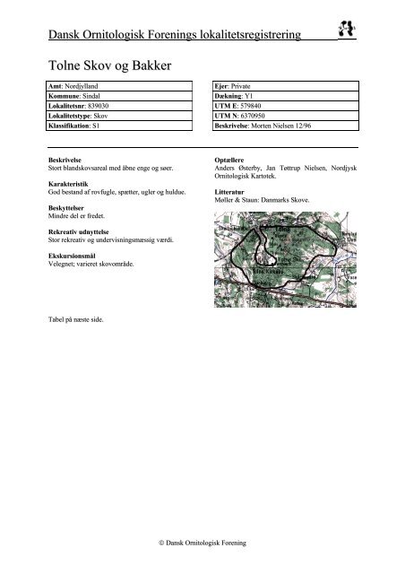 Nordjyllands amt - del 2 - Dansk Ornitologisk Forening