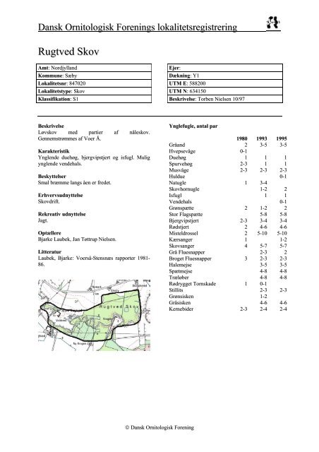 Nordjyllands amt - del 2 - Dansk Ornitologisk Forening