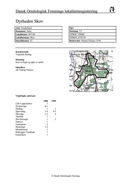 Nordjyllands amt - del 2 - Dansk Ornitologisk Forening