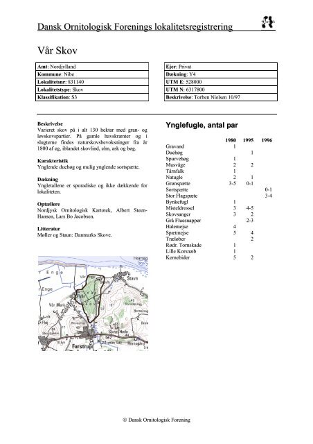Nordjyllands amt - del 2 - Dansk Ornitologisk Forening
