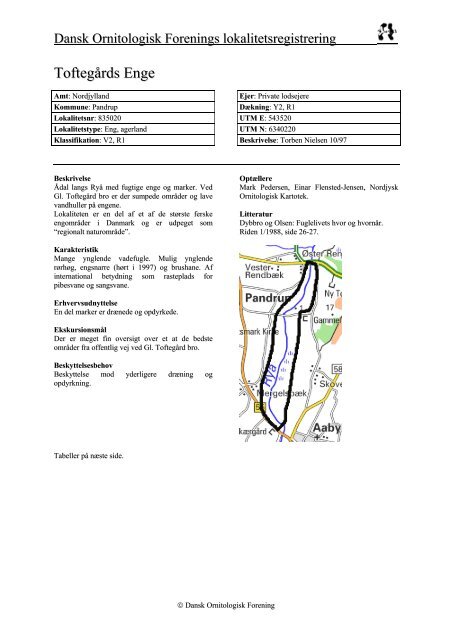 Nordjyllands amt - del 2 - Dansk Ornitologisk Forening