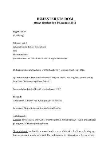 Læs hele dommen. - Domstol.dk