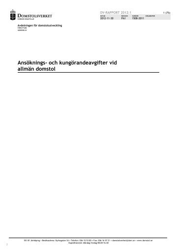 DV-rapport - Sveriges Domstolar