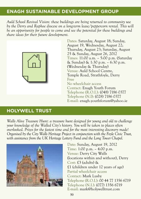 'Heritage Week' Event Guide 2012 - Donegal County Council