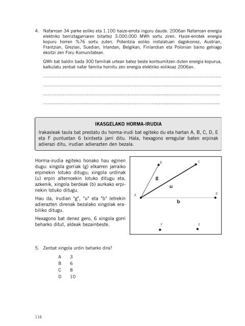 GURASOENTZAKO GALDERA-SORTA Ebaluazio diagnostikoa