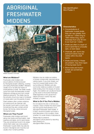 ABORIGINAL FRESHWATER MIDDENS