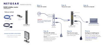 Trin 1: Trin 2: Trin 3: Trin 6: Trin 5: Trin 4: N300 trådløs router - netgear
