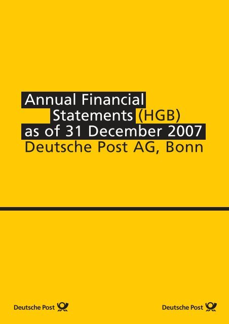 Annual Financial Statements - Deutsche Post DHL