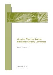 Victorian Planning System Ministerial Advisory Committee, Initial